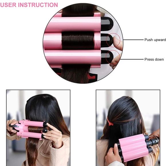 SHEGLAM HAIR Beach Babe Hair Waver,Ionic Hair Waver,Waver Curling Iron,2 Barrel Hair Crimper With Anti-Scald,50 Million Ions & 10 Min Quick Wave,Smart Timer & Adjtable Temps,Easy To E Hair Tool For Women